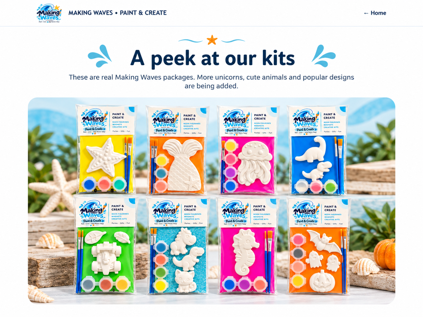 Making Waves Paint & Create kit showcase